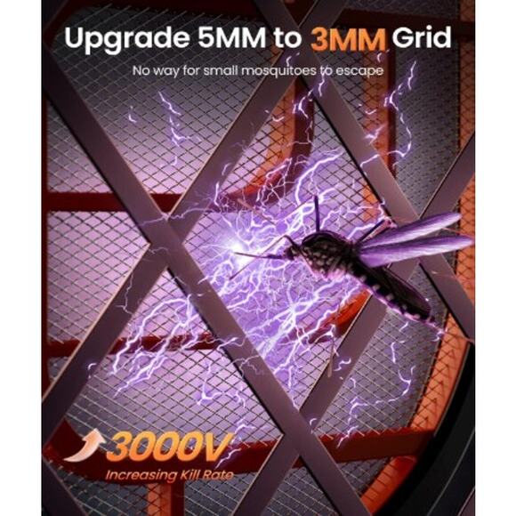 Electric Fly Swatter 3000V Battery Powered Handheld Mosquito Bug Killer SEALED - Picture 4 of 10